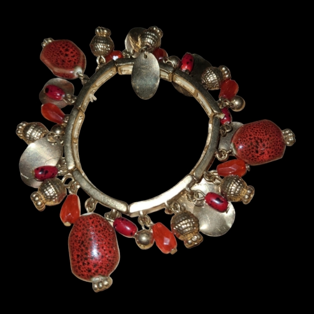 Vtg Charmed Bracelet 6in Size Lot 5